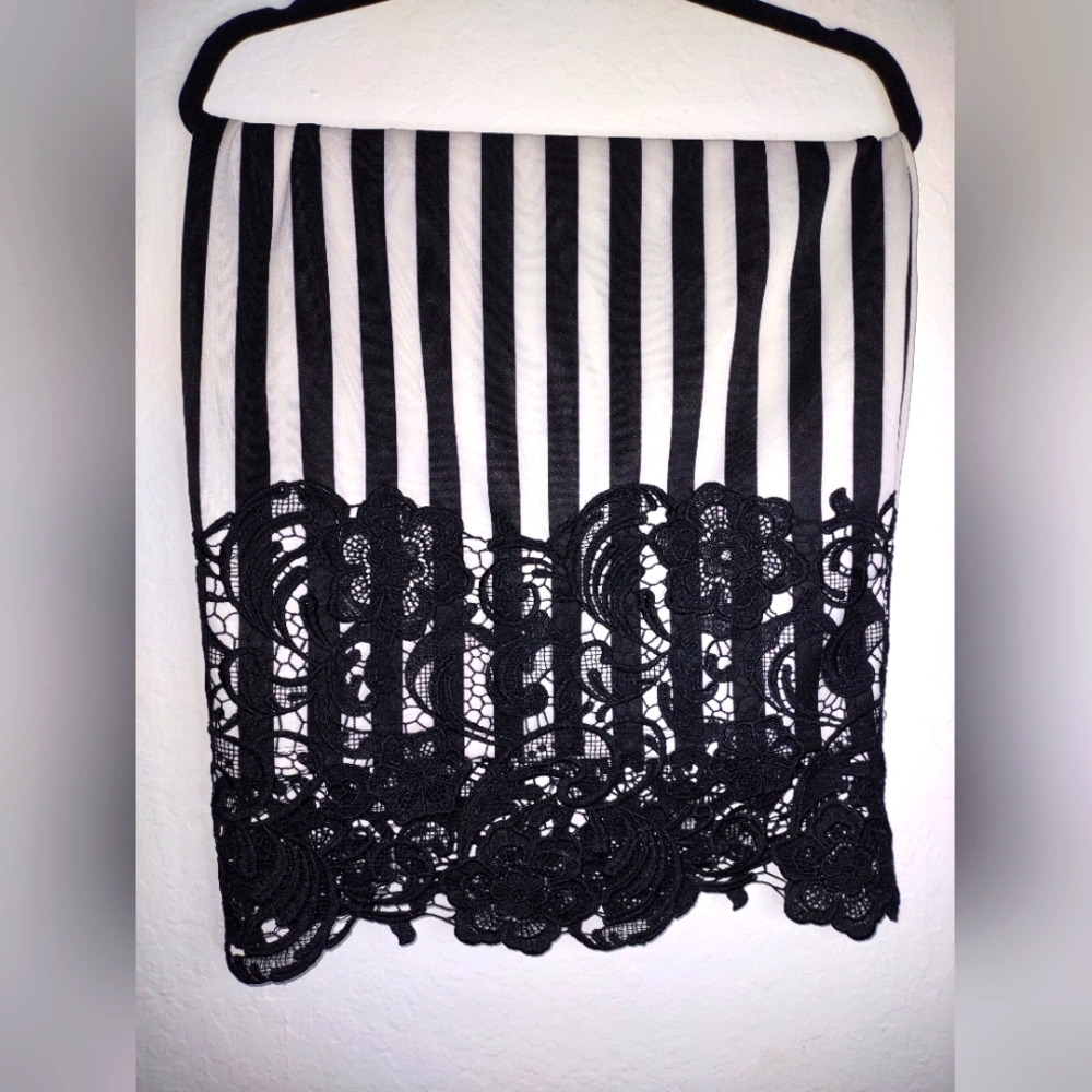 Striped Pencil Skirt